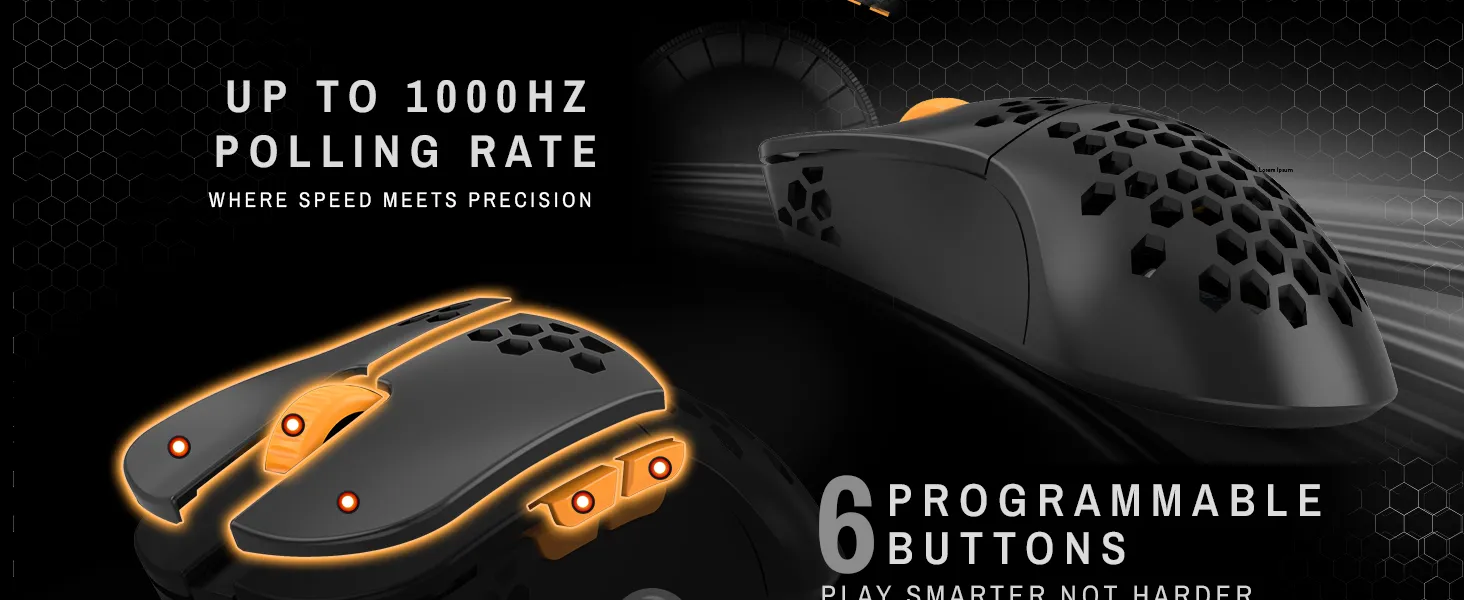 Cosmic Byte Umbra Tri-Mode Wireless Gaming Mouse (Black) overview 3