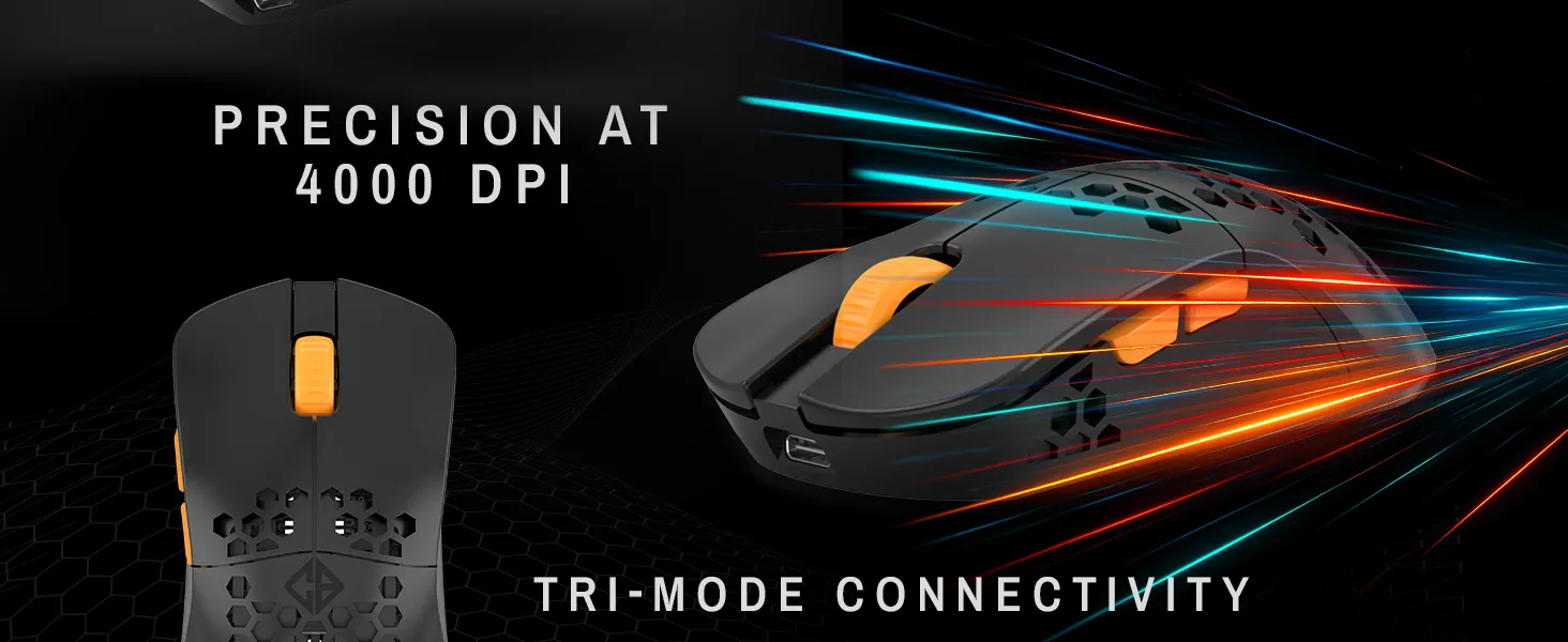Cosmic Byte Umbra Tri-Mode Wireless Gaming Mouse (Black) overview 5