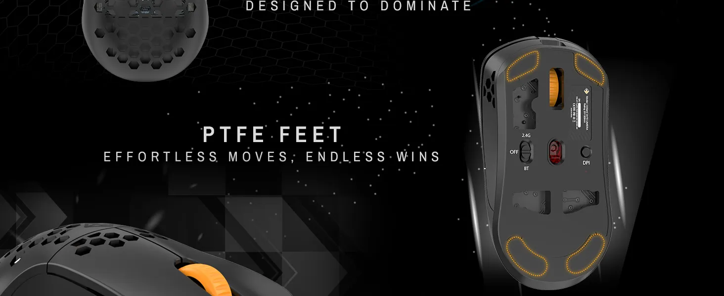 Cosmic Byte Umbra Tri-Mode Wireless Gaming Mouse (Black) overview 6