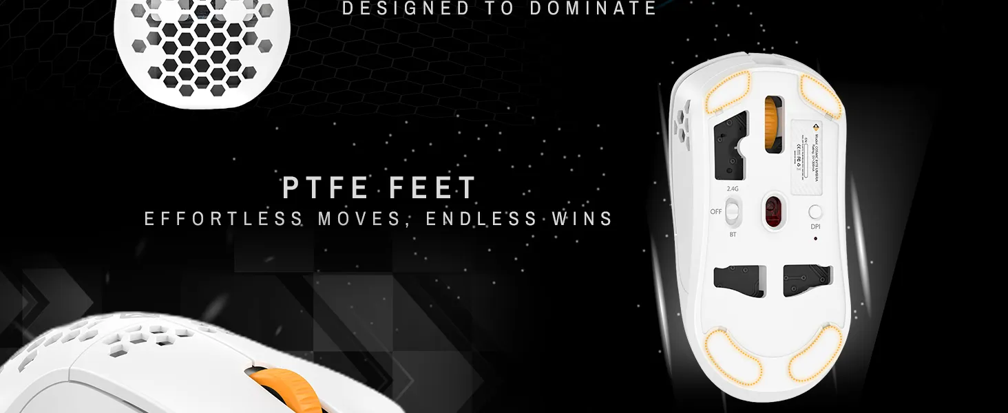 Cosmic Byte Umbra Tri-Mode Wireless Gaming Mouse (White) overview 6
