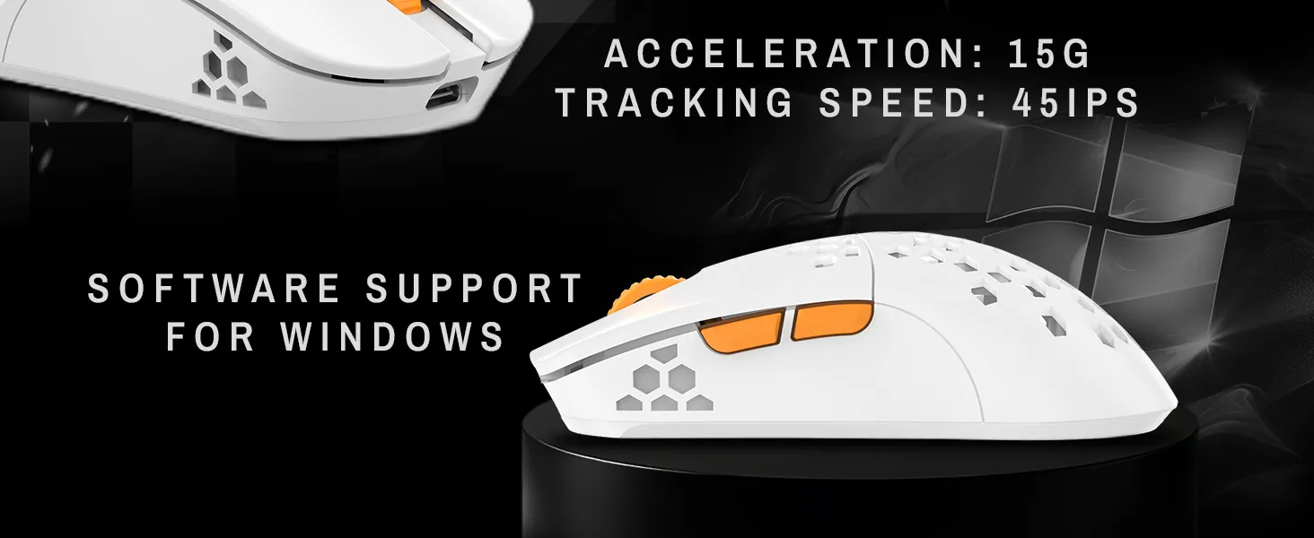 Cosmic Byte Umbra Tri-Mode Wireless Gaming Mouse (White) overview 7