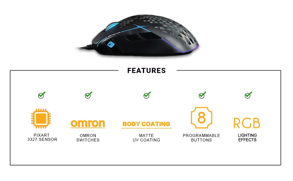 Cosmic Byte Zero-G Lightweight RGB 12400 DPI Gaming Mouse with PIXART 3327 Sensor, Ascended Cord, Software overview 2