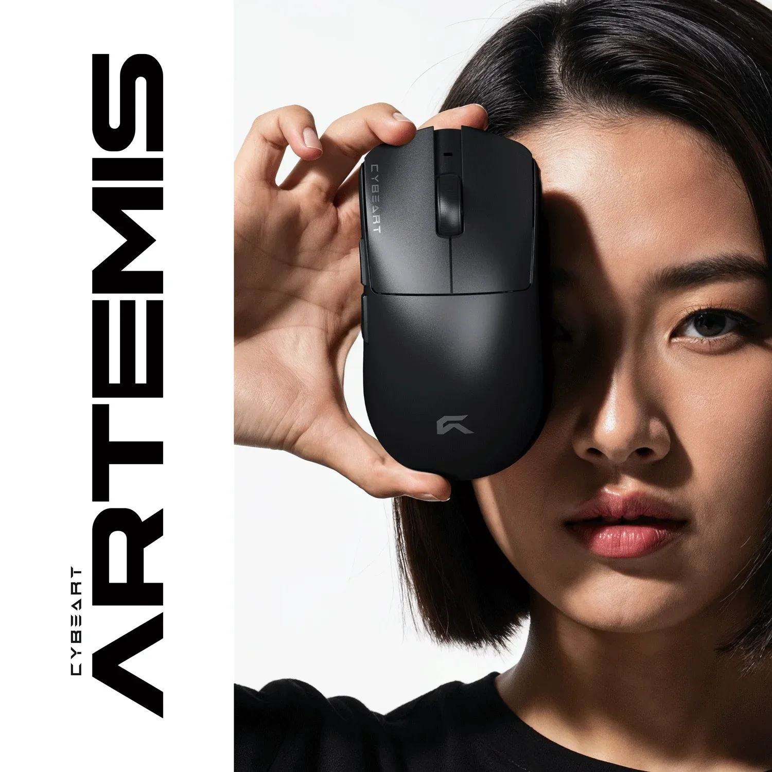 Cybeart Artemis - 1K 52g Ultra-light Hot-Swap Battery Tri-Mode Wireless Gaming Mouse - Black overview 1