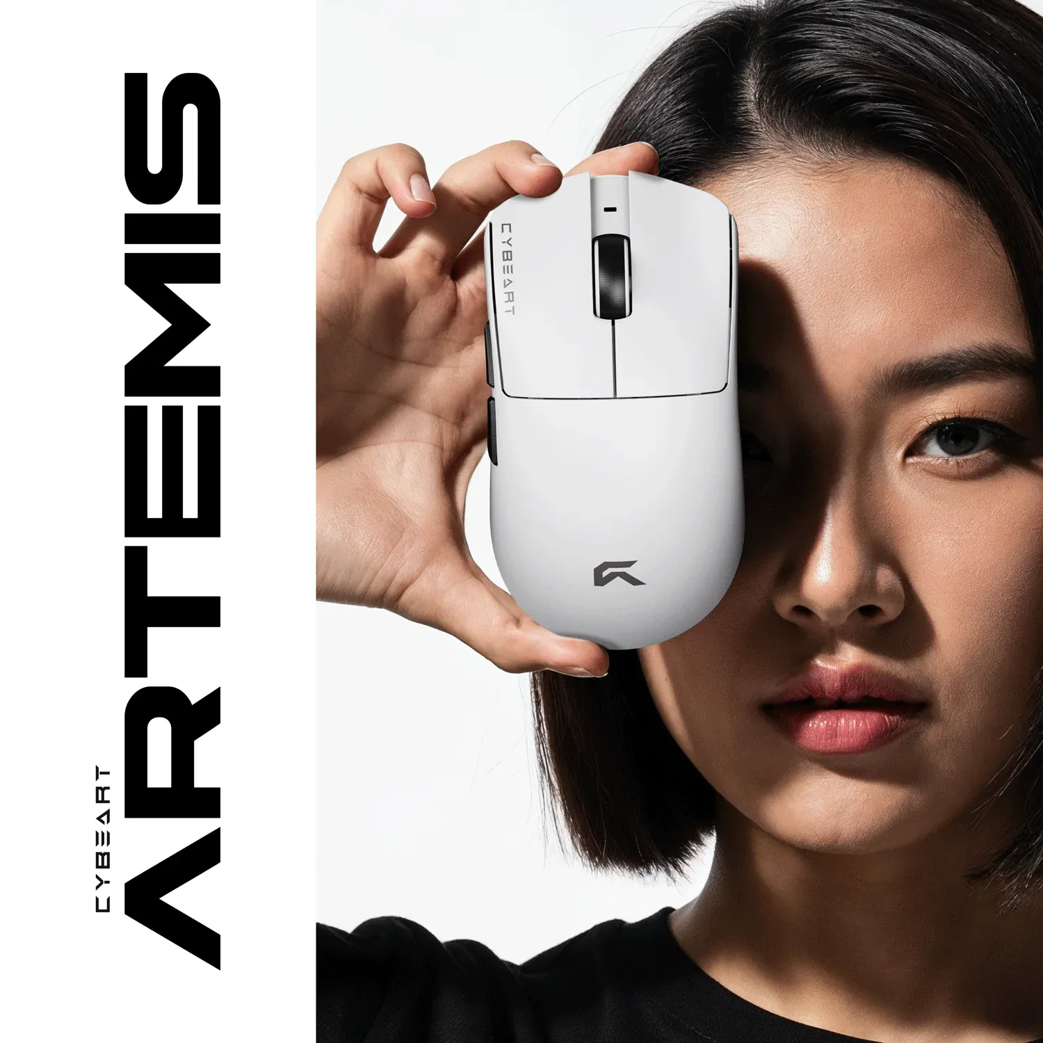 Cybeart Artemis - 1K 52g Ultra-light Hot-Swap Battery Tri-Mode Wireless Gaming Mouse - White overview 1