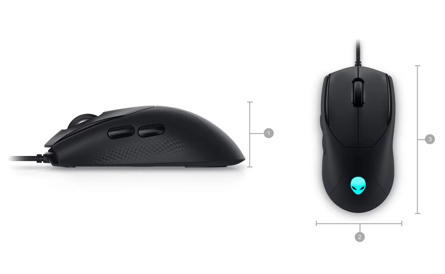 Dell Alienware AW320M RGB Wired Gaming Mouse overview 3