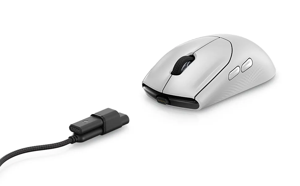Dell Alienware Tri-Mode Wireless Gaming Mouse (Lunar Light) overview 3