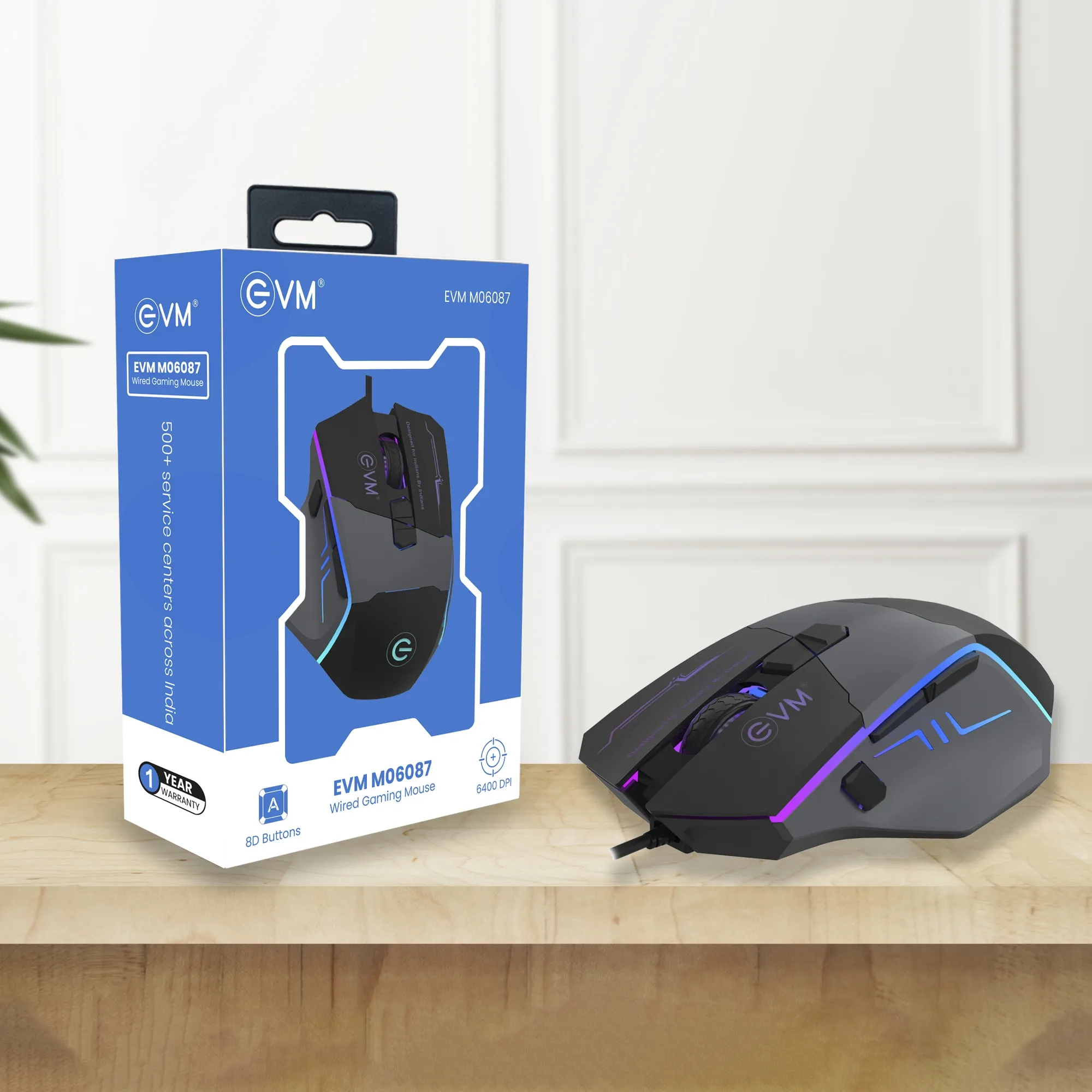 EVM M06087 Wired Gaming Mouse (Black) overview 4
