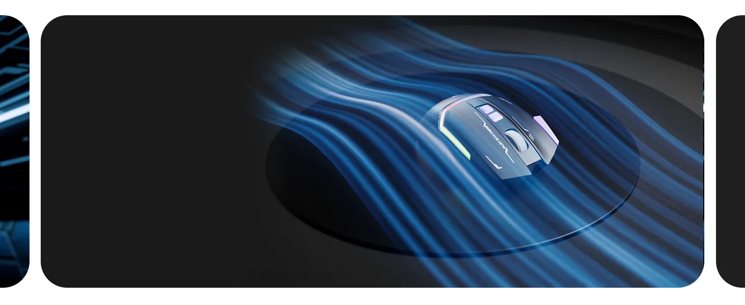 EvoFox Banshee 3-Mode Wireless Gaming Mouse - (Black) overview 5