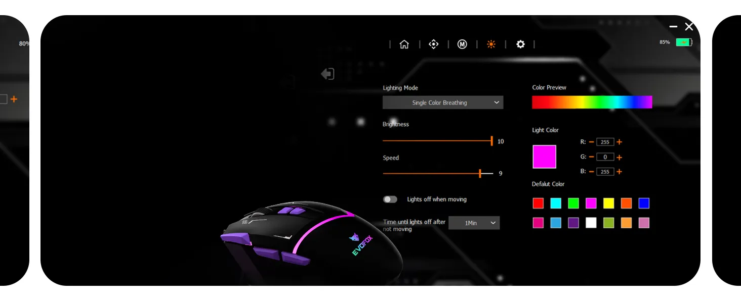 EvoFox Banshee 3-Mode Wireless Gaming Mouse - (White) overview 10