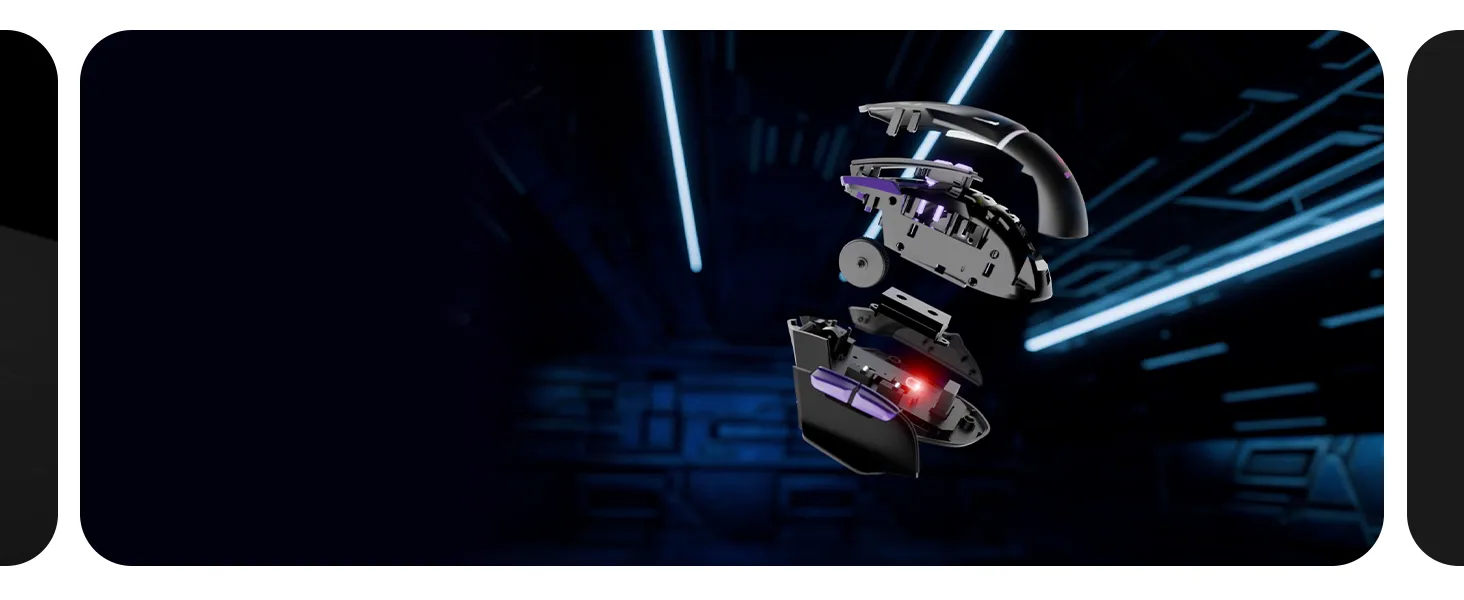 EvoFox Banshee 3-Mode Wireless Gaming Mouse - (White) overview 4