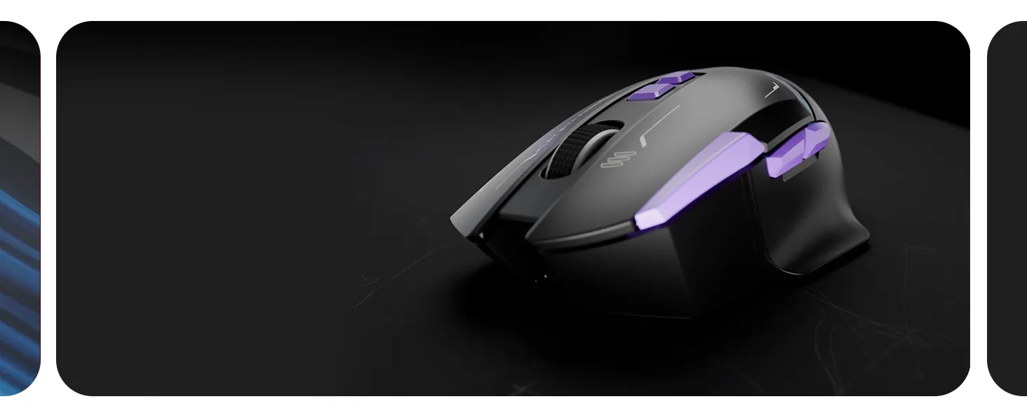 EvoFox Banshee 3-Mode Wireless Gaming Mouse - (White) overview 6