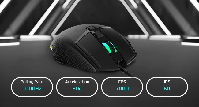 EvoFox Phantom 2 Programmable Wired Gaming Mouse - (Black) overview 3