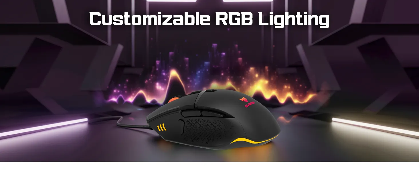EvoFox Phantom 2 Programmable Wired Gaming Mouse - (Black) overview 4