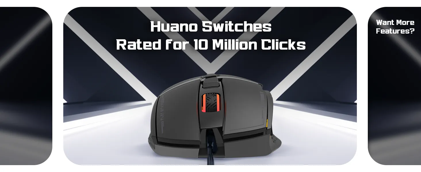 EvoFox Phantom 2 Programmable Wired Gaming Mouse - (Black) overview 6
