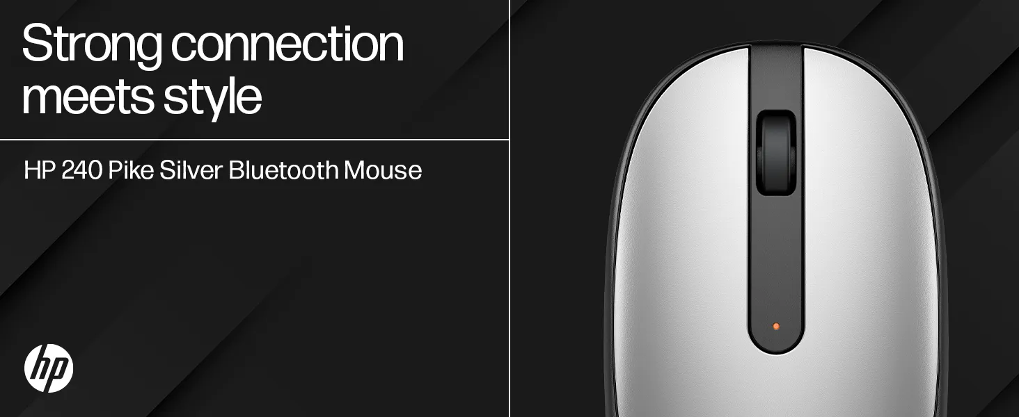 HP 240 Pike Silver Bluetooth Mouse overview 1