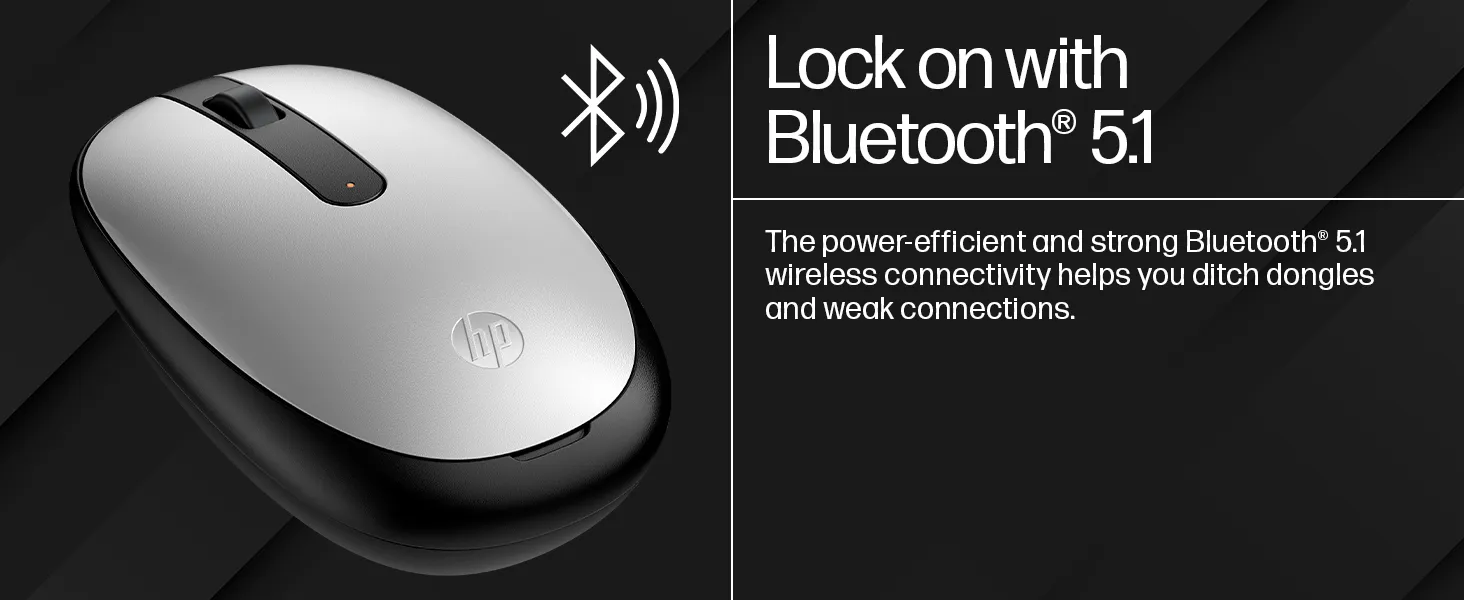 HP 240 Pike Silver Bluetooth Mouse overview 2