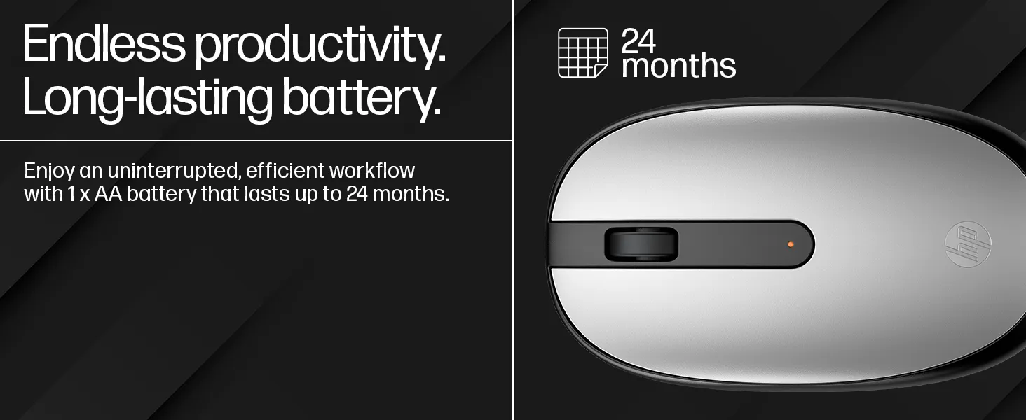 HP 240 Pike Silver Bluetooth Mouse overview 5