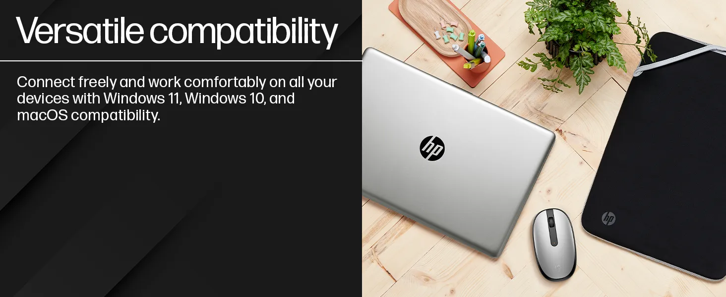 HP 240 Pike Silver Bluetooth Mouse overview 7