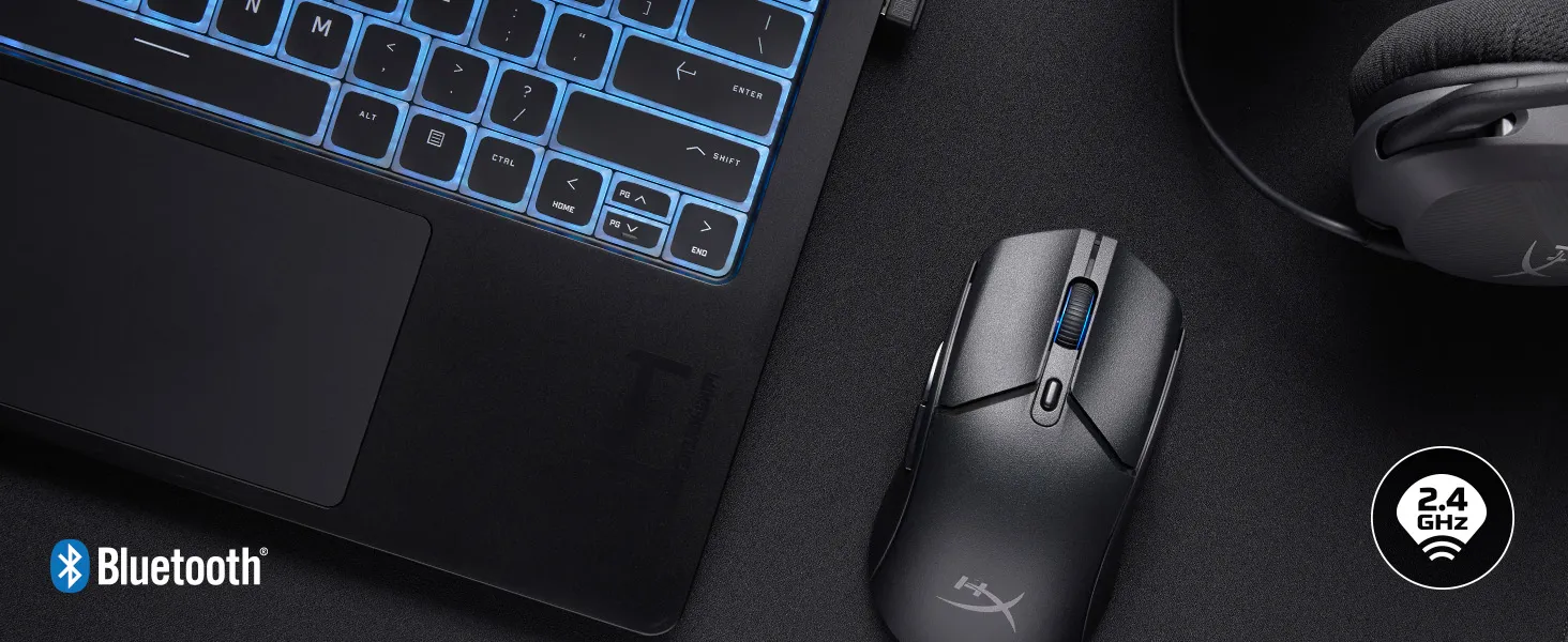 HYPERX Pulsefire Haste 2 Core Wireless Ambidextrous Gaming Mouse (8R2E6AA) (3200 DPI / 6 Macro Buttons) (Black) overview 6