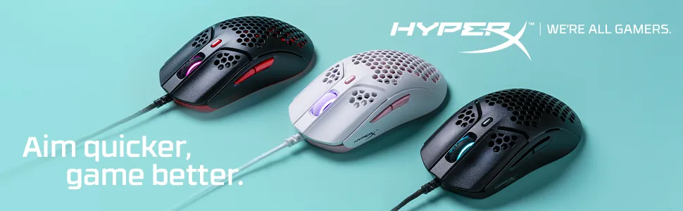 HyperX Pulsefire Haste Gaming Mouse (White-Pink) overview 1