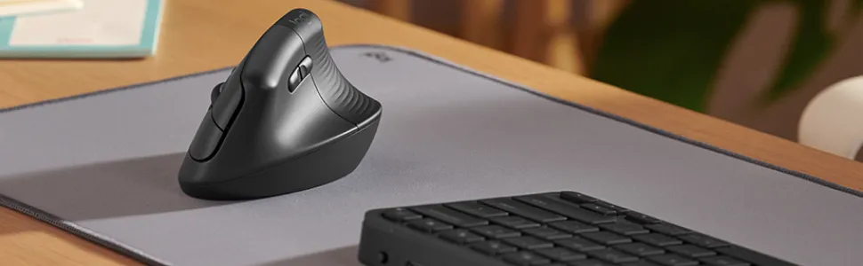 Logitech Lift Vertical Wireless Mouse (Graphite) overview 2