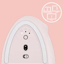Logitech Lift Vertical Wireless Mouse (Rose) overview 3