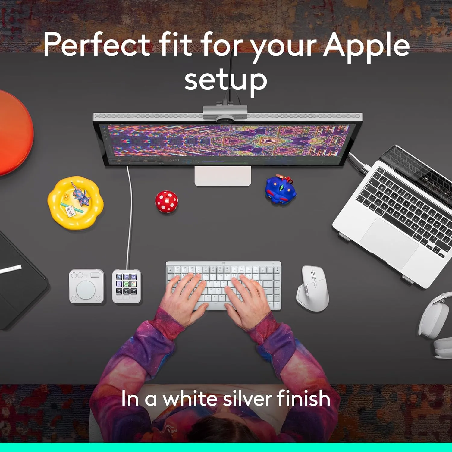 Logitech MX Master 4 for Mac Ergonomic Bluetooth Mouse (White Silver) overview 5