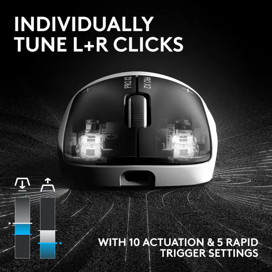 Logitech PRO X2 SUPERSTRIKE Wireless Gaming Mouse overview 4