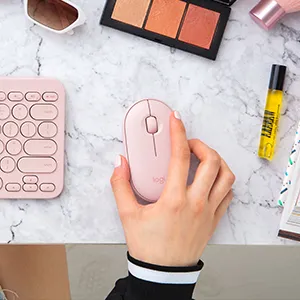 Logitech Pebble M350 Wireless Mouse (Rose) overview 3