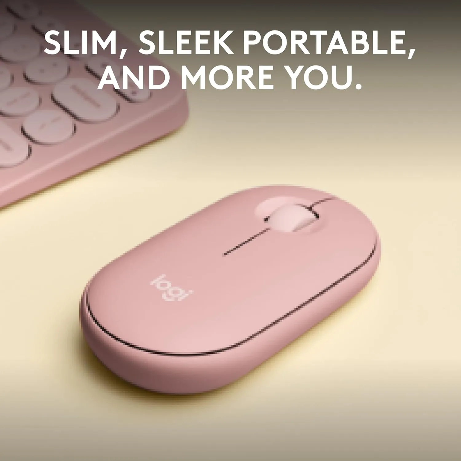 Logitech Pebble Mouse 2 M350s Slim Bluetooth Wireless Mouse (Tonal Rose) overview 7