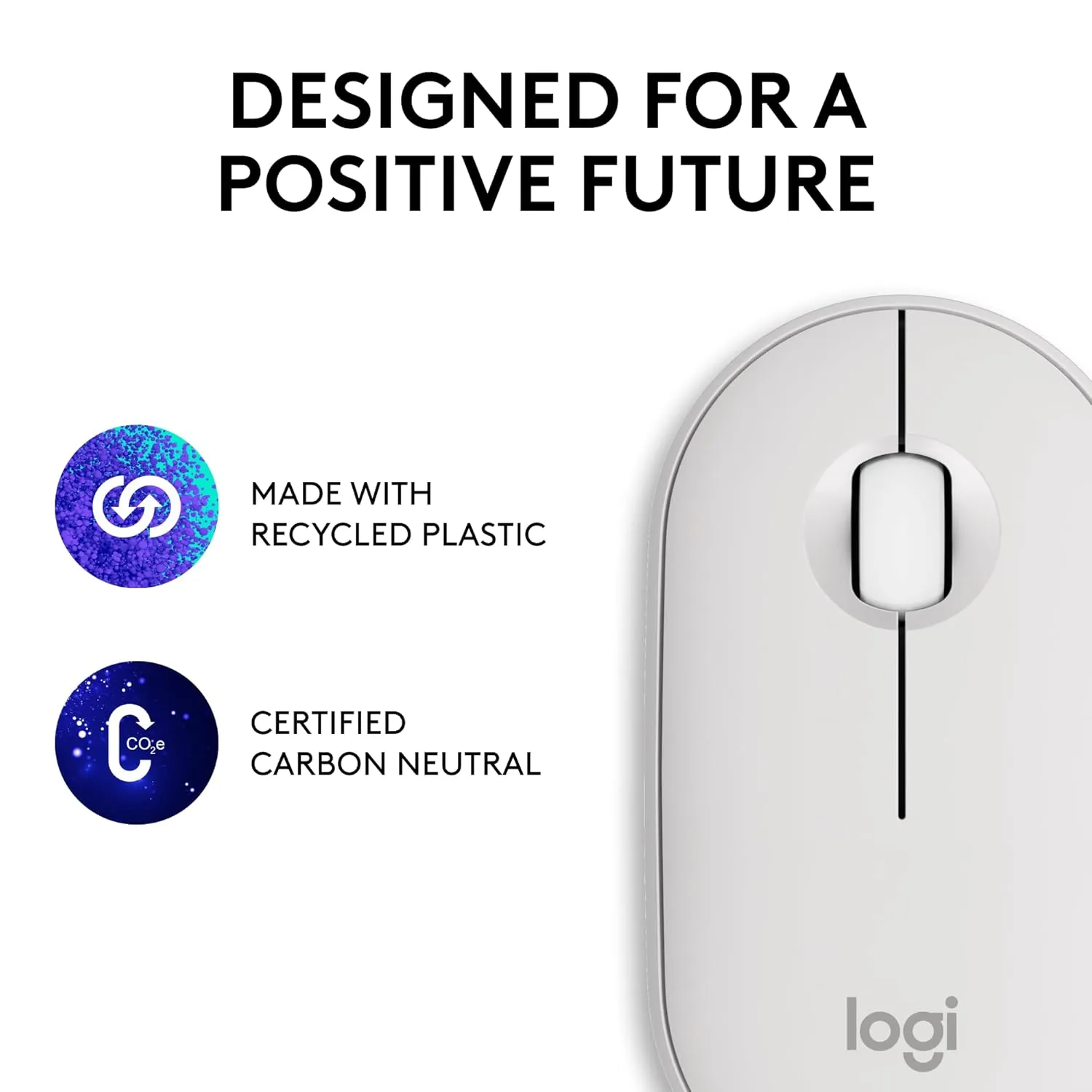 Logitech Pebble Mouse 2 M350s Slim Bluetooth Wireless Mouse (Tonal White) overview 12