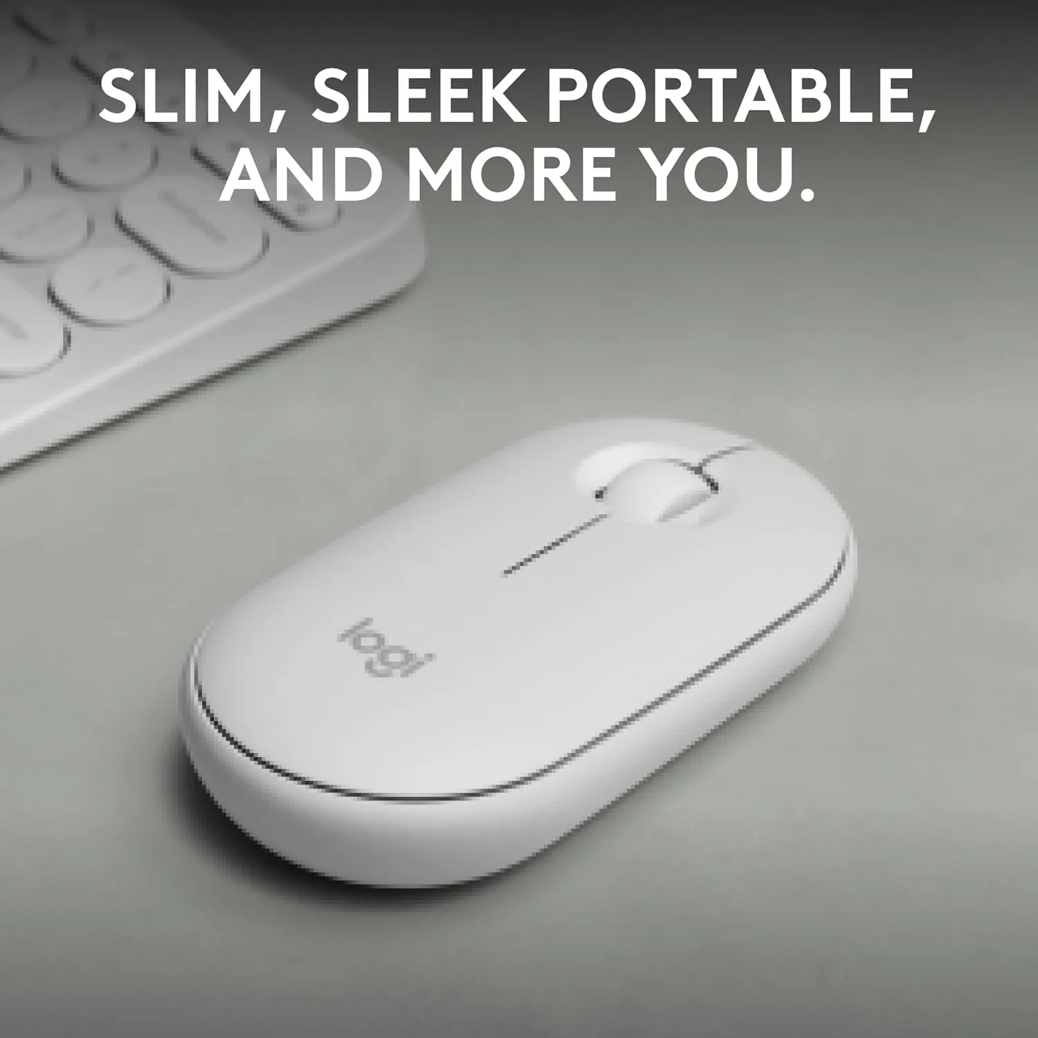 Logitech Pebble Mouse 2 M350s Slim Bluetooth Wireless Mouse (Tonal White) overview 7