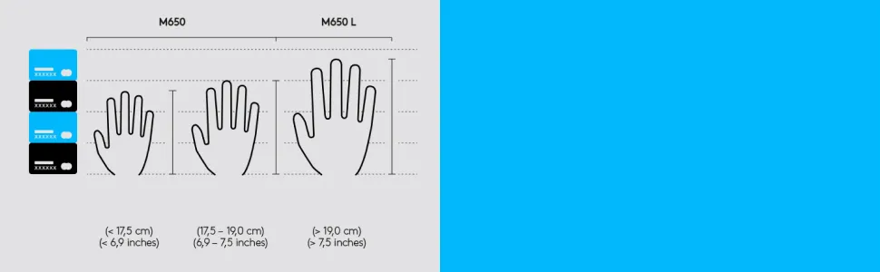 Logitech Signature M650 L Full Size Wireless Mouse (Graphite) overview 3