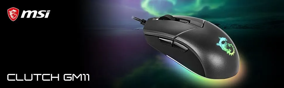MSI Clutch GM11 Optical Wired Gaming Mouse overview 1