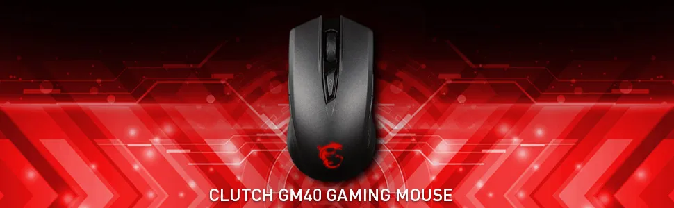 MSI Clutch GM40 Optical Wired Gaming Mouse overview 1