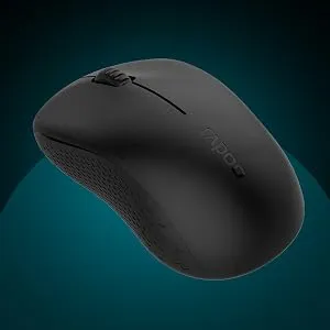 RAPOO M20 Wireless Mouse, 2.4 GHz with USB Nano Receiver, Optical Tracking, Ambidextrous, PC/Mac/Laptop - Black overview 8