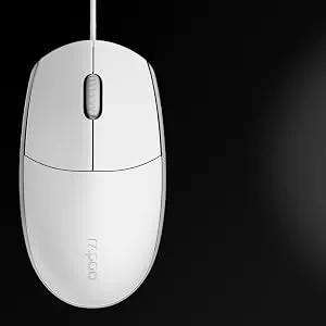 RAPOO N100 Wired USB Mouse 1600 DPI Optical Tracking, Ambidextrous PC/Mac/Laptop (Black) overview 3