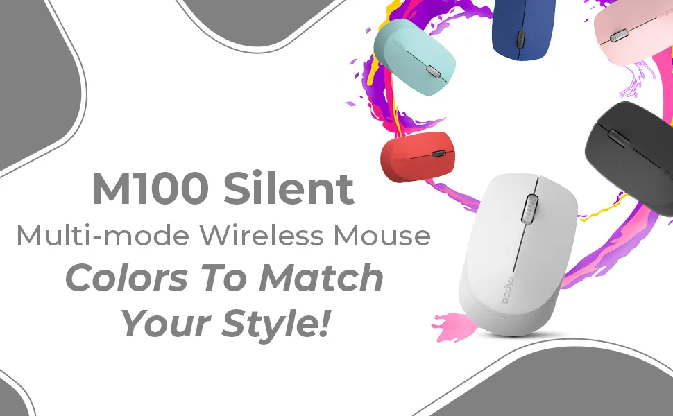 Rapoo M100 Silent Wireless Mouse - Red overview 1