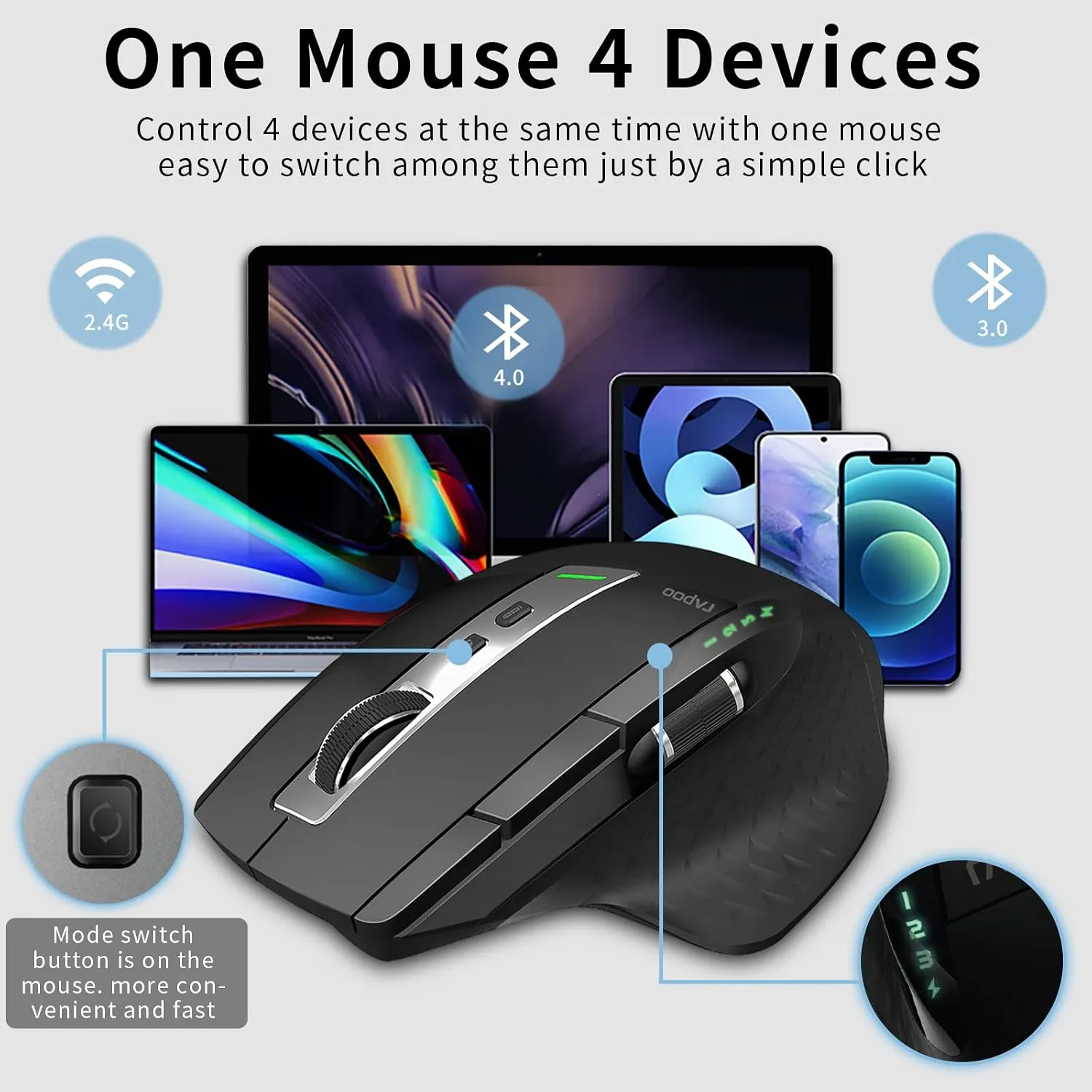 Rapoo MT750S Wireless Mouse overview 1