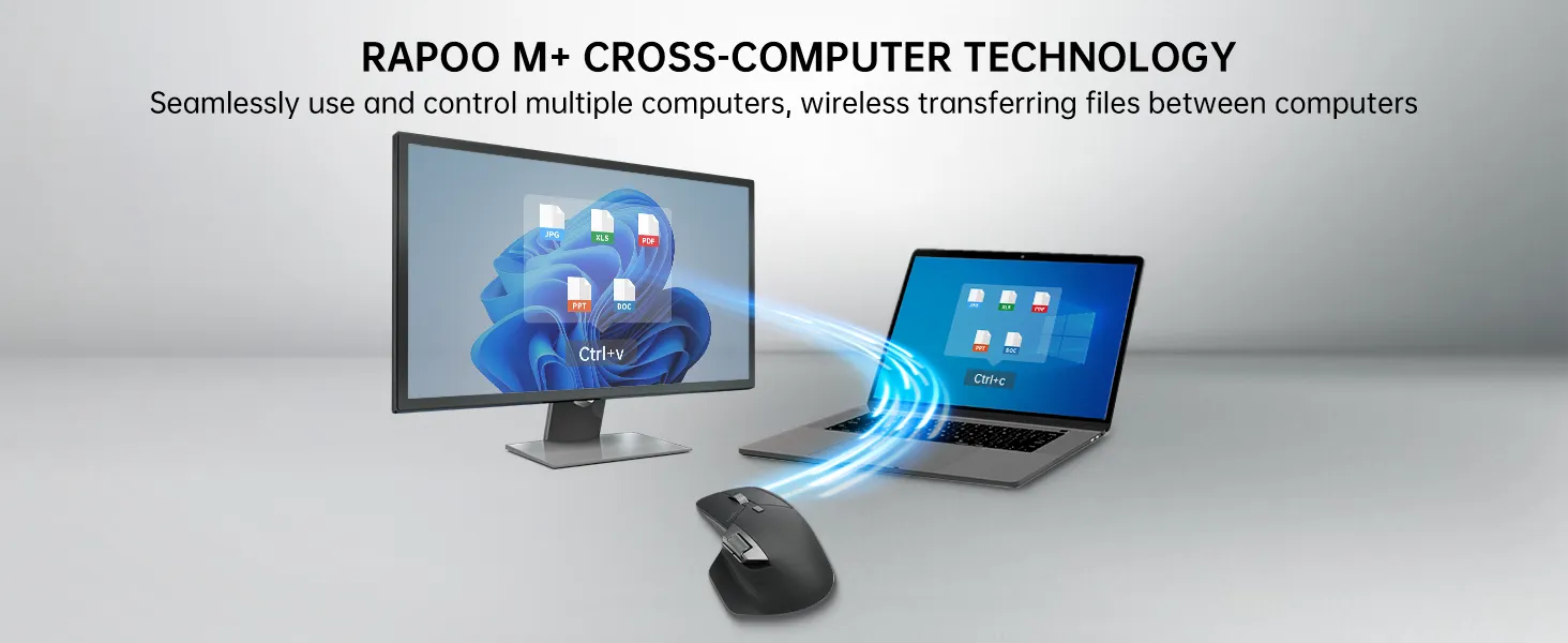 Rapoo MT760L Wireless Bluetooth Mouse (Matte Black) overview 1