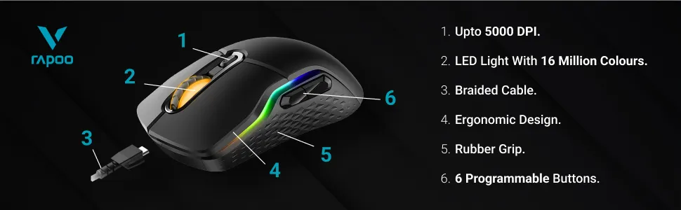 Rapoo VT200 Gaming Mouse overview 2
