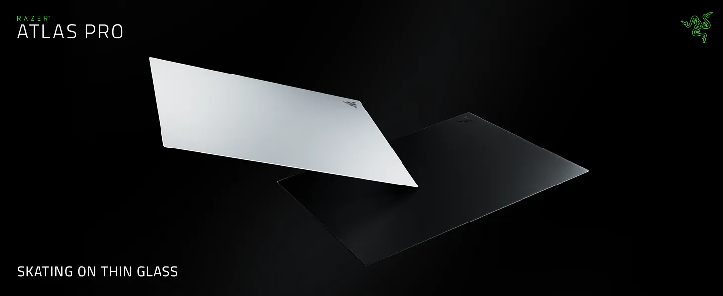 Razer Atlas Pro Tempered Glass Gaming Mouse Mat (White) overview 1