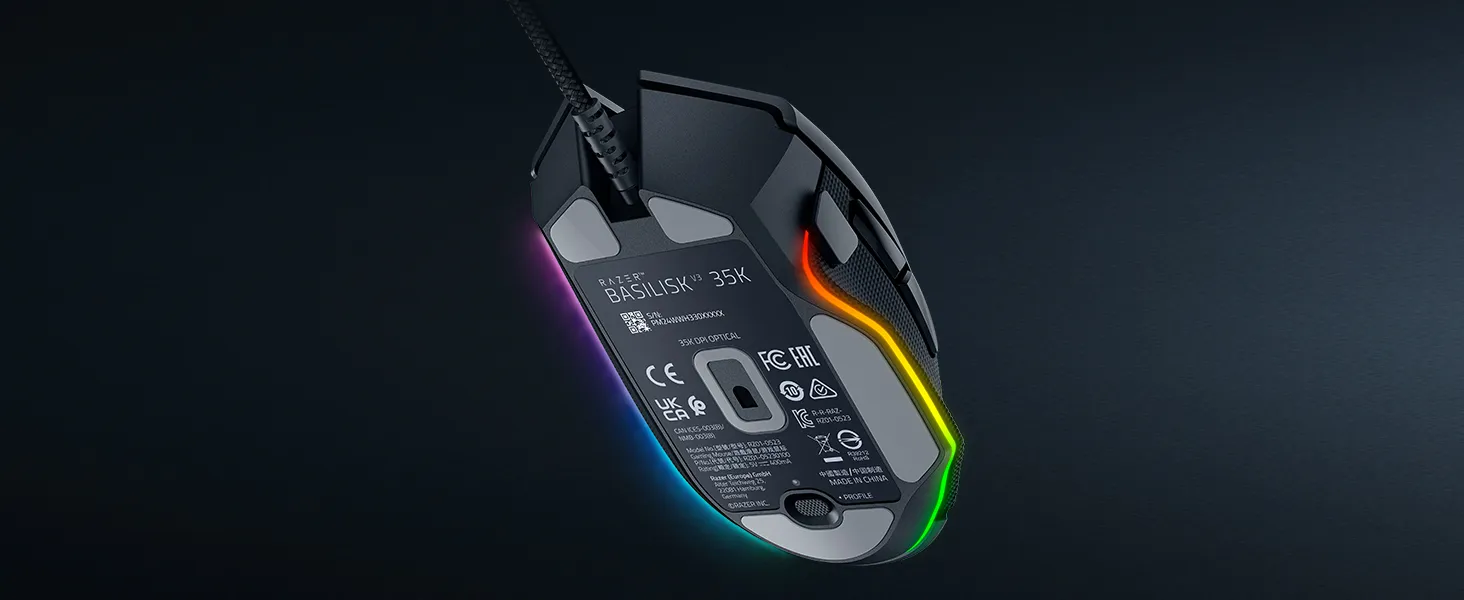 Razer Basilisk V3 35K Wired Ergonomic Gaming Mouse (Black) overview 11