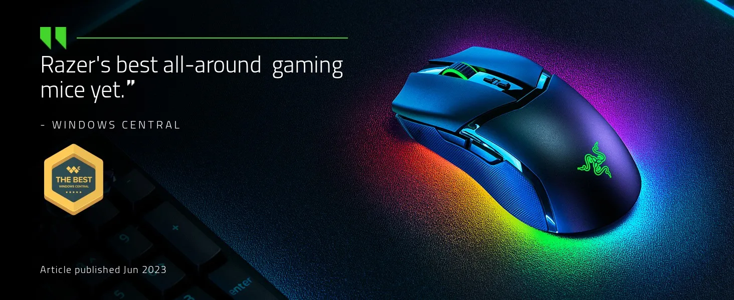 Razer Cobra Pro Wireless Gaming Mouse (White) overview 1
