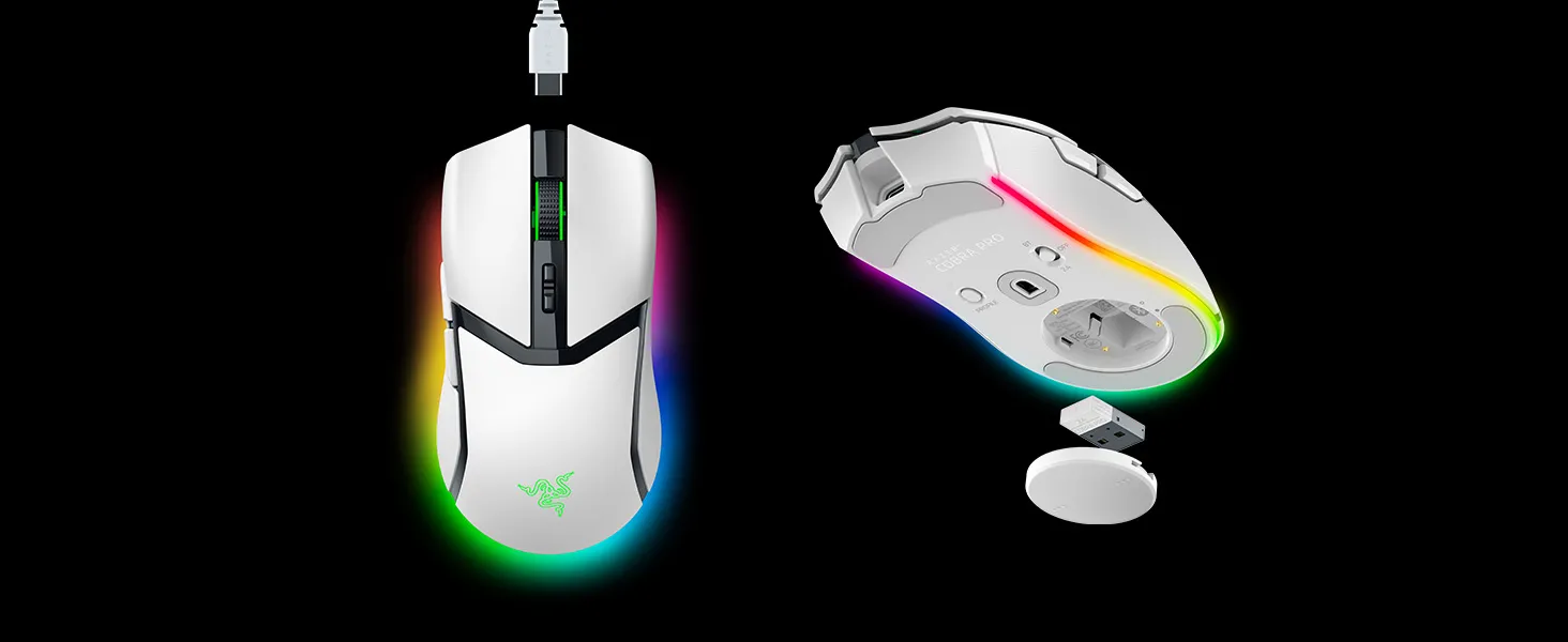 Razer Cobra Pro Wireless Gaming Mouse (White) overview 9
