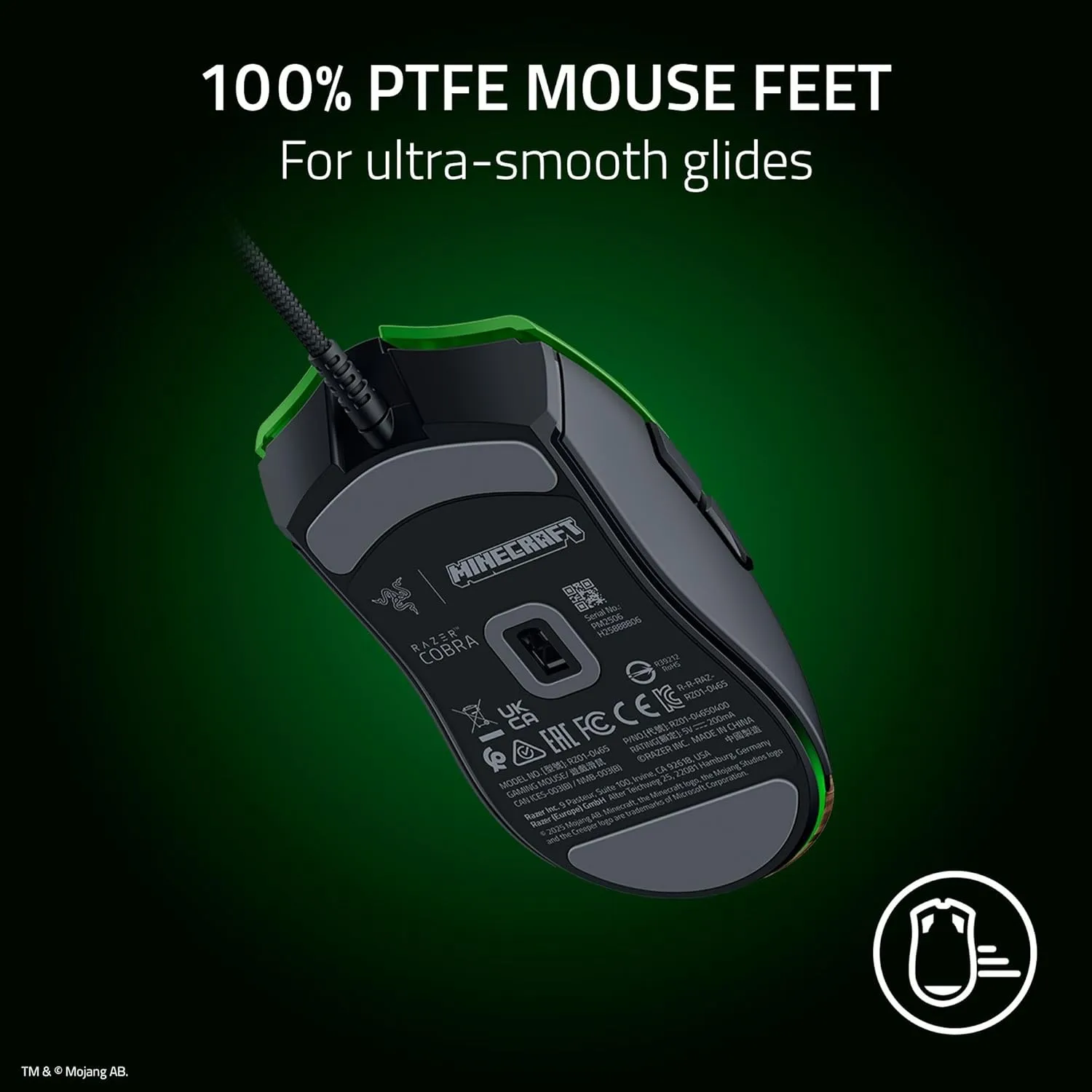 Razer Cobra Wired Gaming Mouse Minecraft Edition (RZ01-04650200-R3M1) overview 7