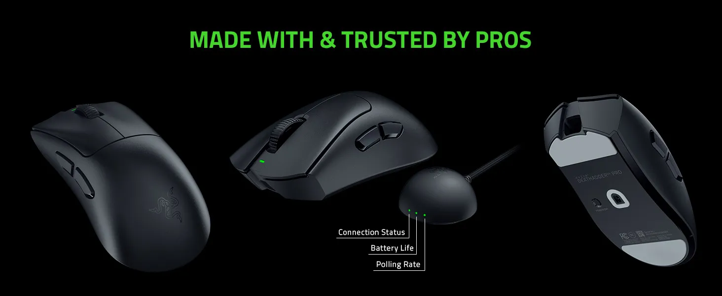 Razer DEATHADDER V4 PRO Wireless Gaming Mouse (Black) overview 2