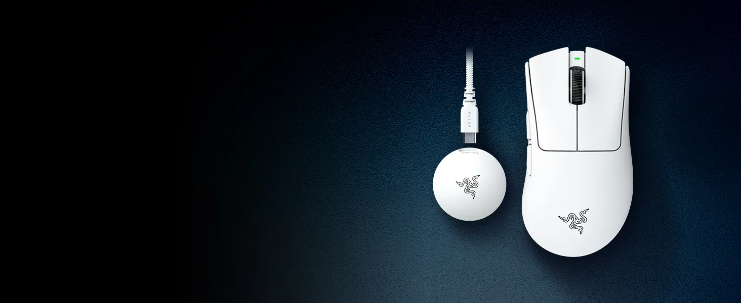 Razer DEATHADDER V4 PRO Wireless Gaming Mouse (White) overview 8