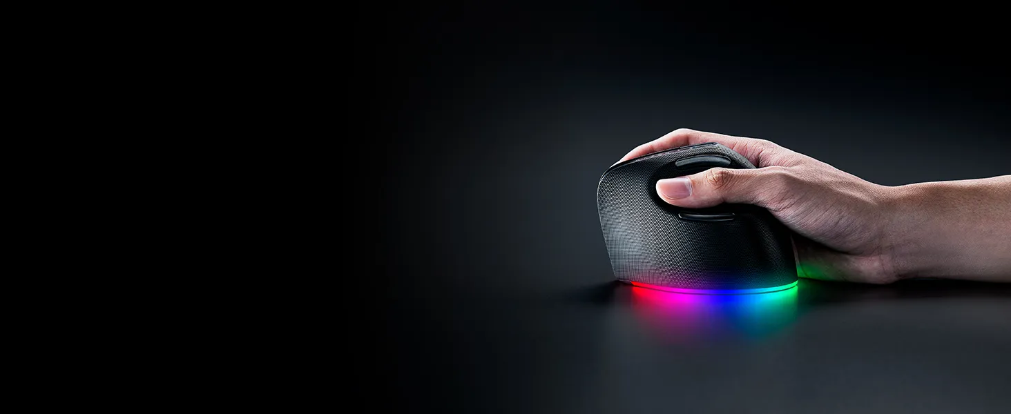 Razer Pro Click V2 Vertical Wireless Mouse (Black) overview 1