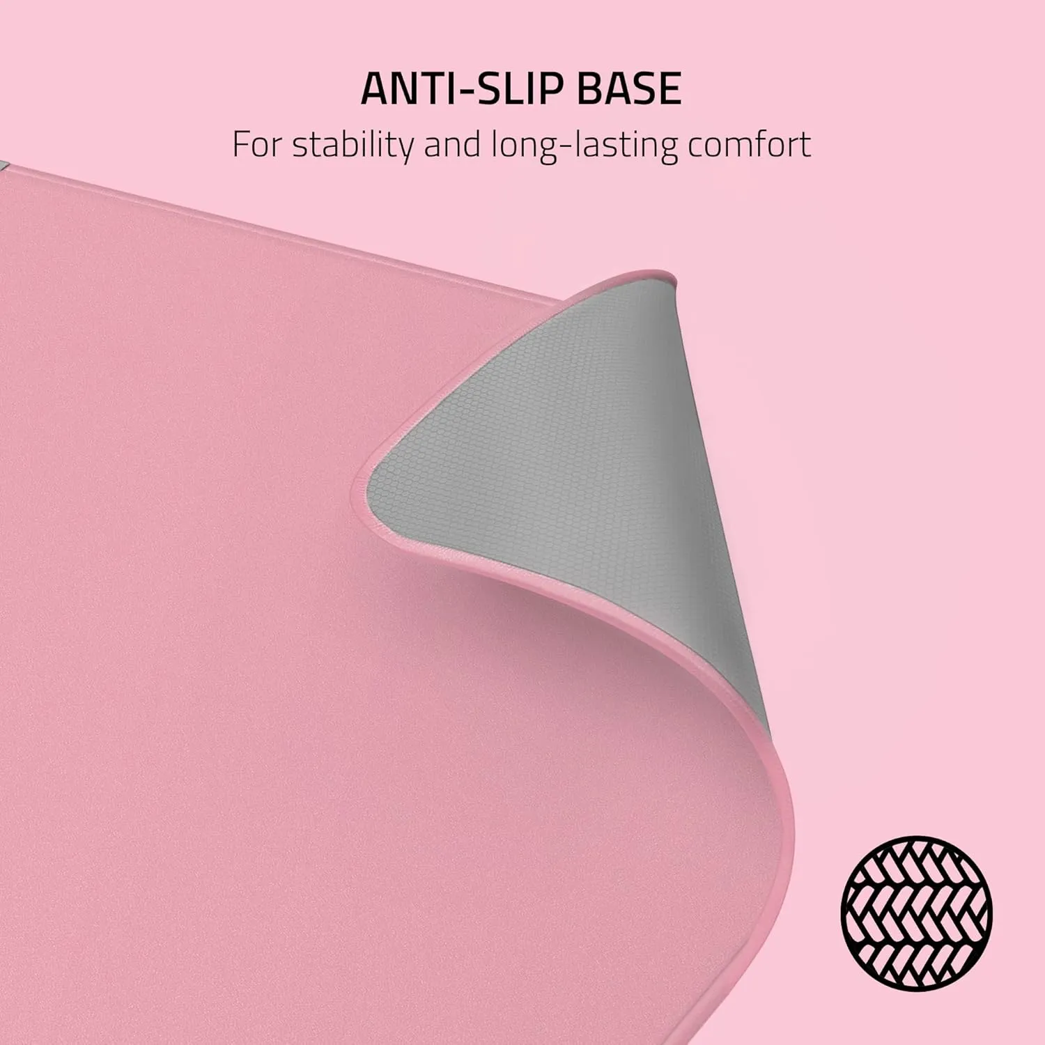 Razer Strider Hybrid Mouse Mat with a Soft Base and Smooth Glide - Large (Quartz Pink) overview 2